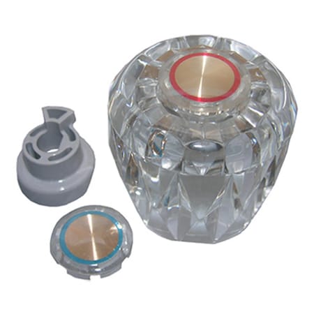 Larsen Supply Co HC-245 Valley Hot And Cold Small Twin Faucet Handle - Clear 655694